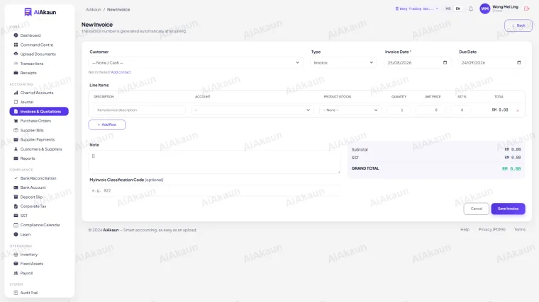 Invoices & Quotations