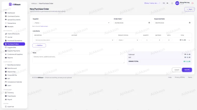 Purchase Orders
