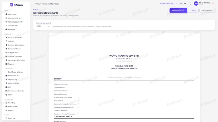 Full Financial Statements